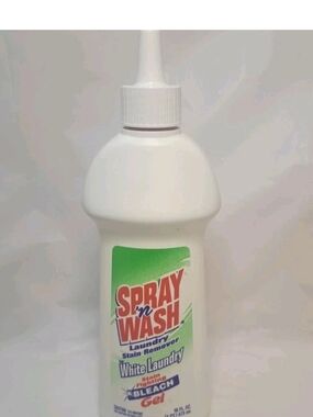 Vintage Spray N Wash Gel White Laundry Stain Remover w Bleach 16 oz FULL-DISC